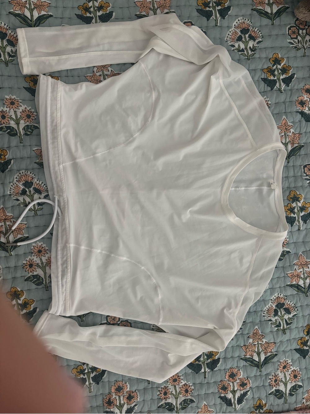 Lululemon White Long Sleeve Performance Top